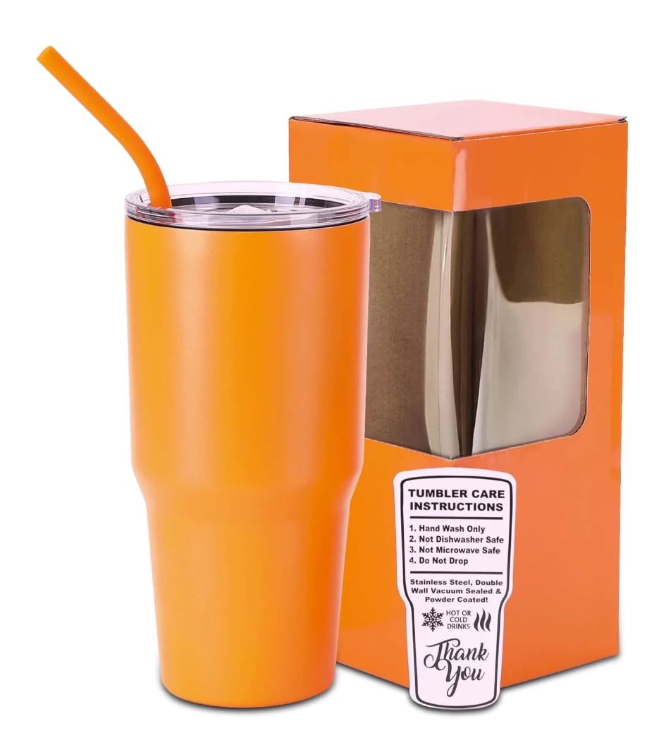 Powder-Coated 30oz Tumbler – Vacuum-Insulated & UV DTF Ready
