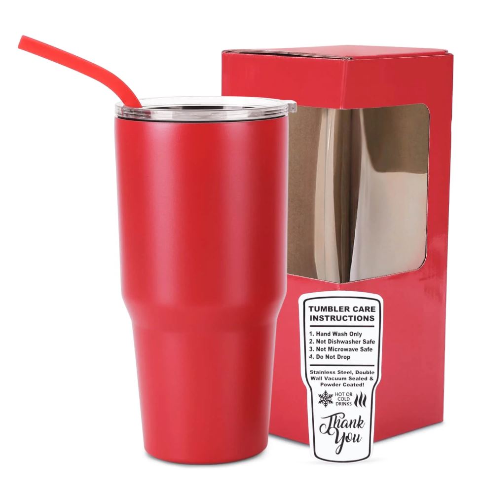 Powder-Coated 30oz Tumbler – Vacuum-Insulated & UV DTF Ready