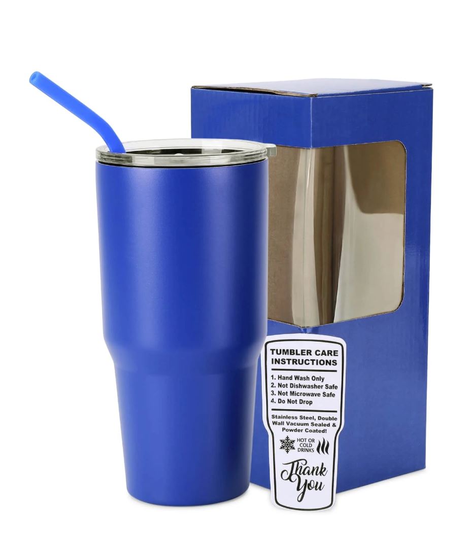 Powder-Coated 30oz Tumbler – Vacuum-Insulated & UV DTF Ready