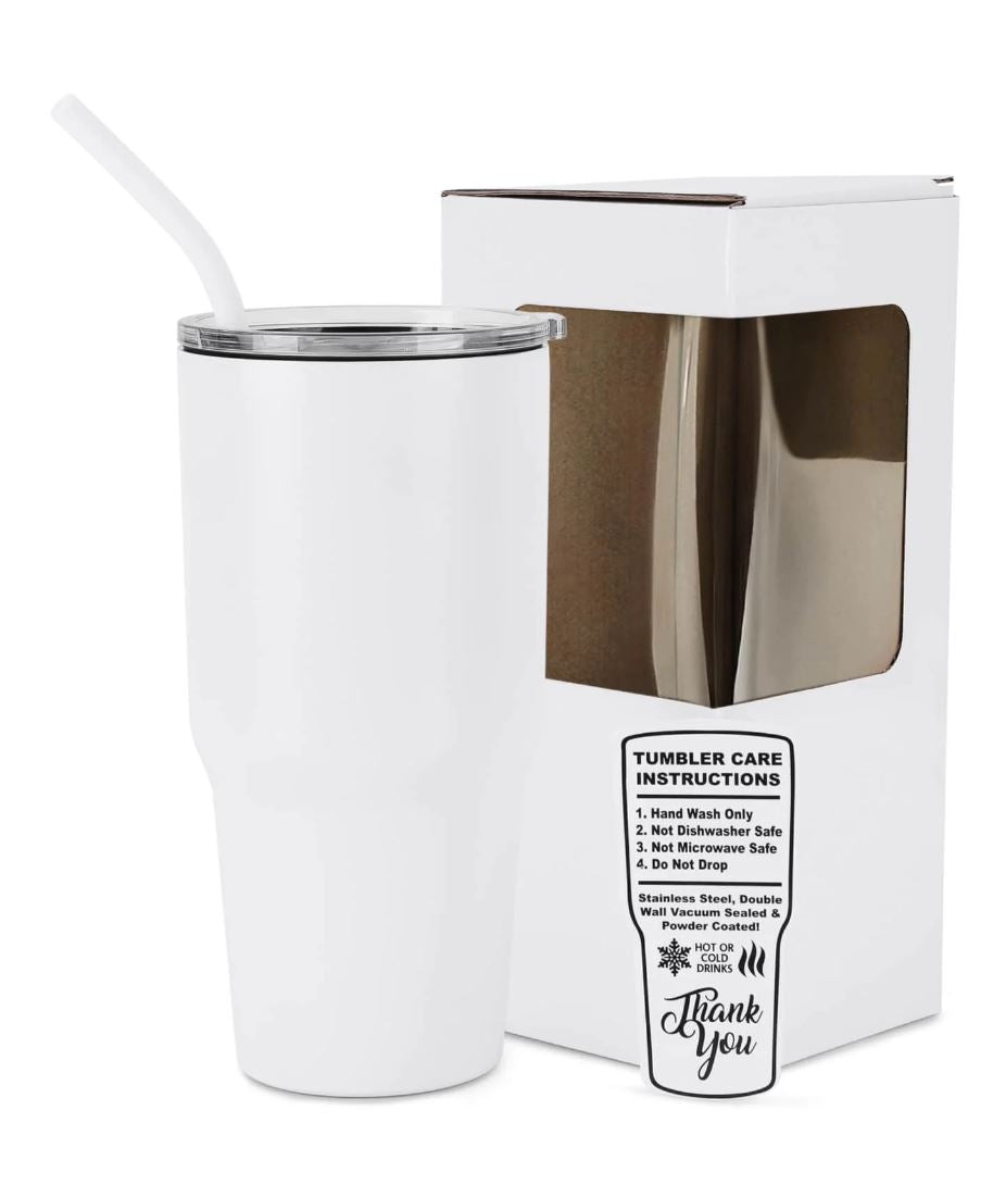 Powder-Coated 30oz Tumbler – Vacuum-Insulated & UV DTF Ready