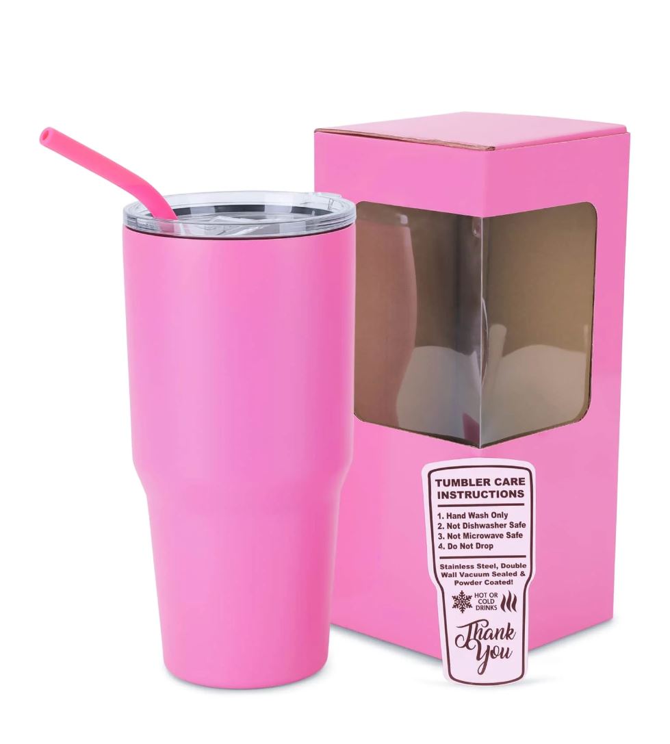 Powder-Coated 30oz Tumbler – Vacuum-Insulated & UV DTF Ready