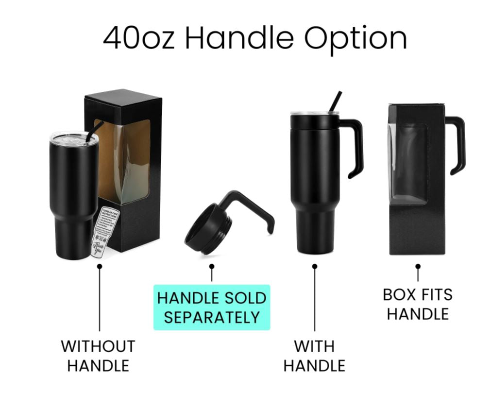 Powder-Coated 40oz Tumbler – Vacuum-Insulated & UV DTF Ready