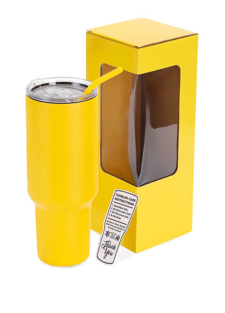 Powder-Coated 40oz Tumbler – Vacuum-Insulated & UV DTF Ready