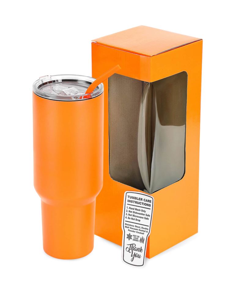 Powder-Coated 40oz Tumbler – Vacuum-Insulated & UV DTF Ready
