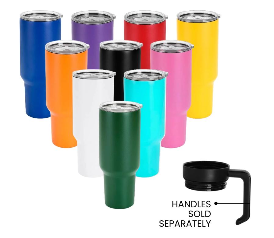 Powder-Coated 40oz Tumbler – Vacuum-Insulated & UV DTF Ready