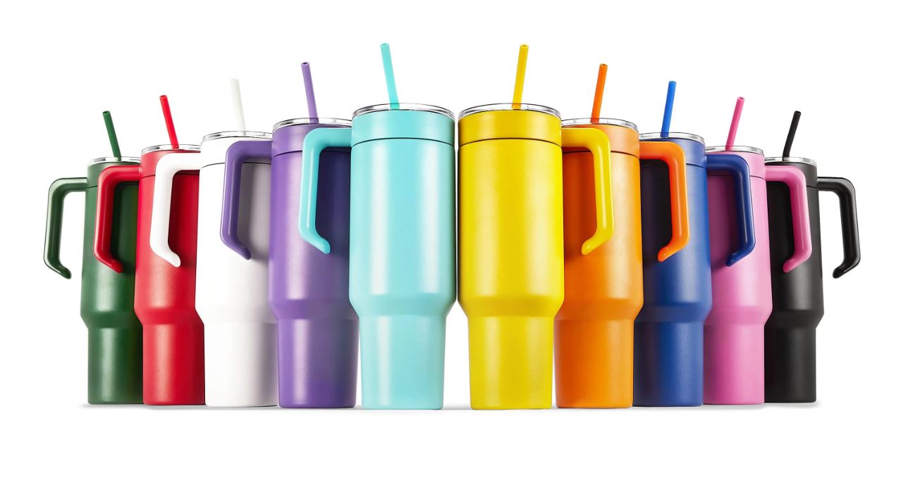 Powder-Coated 40oz Tumbler – Vacuum-Insulated & UV DTF Ready