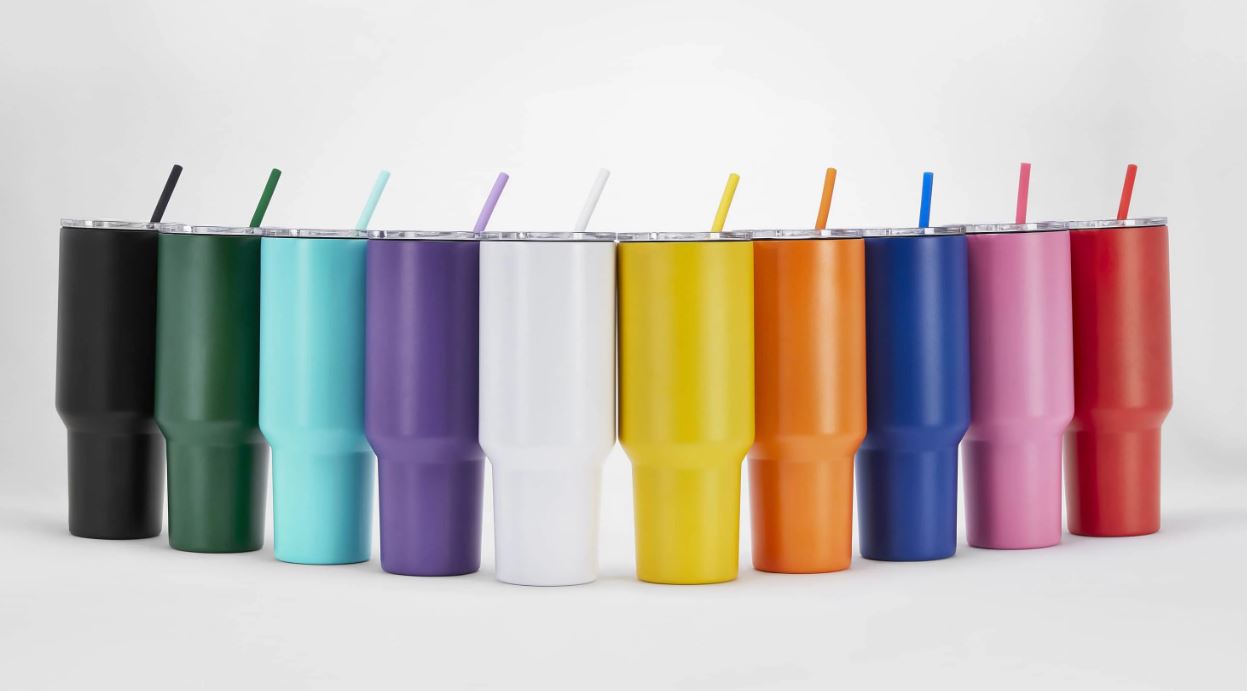 Powder-Coated 40oz Tumbler – Vacuum-Insulated & UV DTF Ready