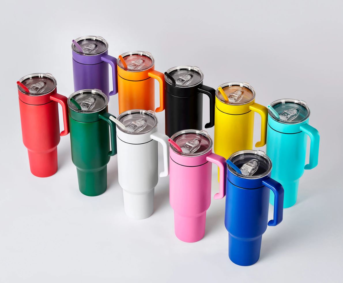 Powder-Coated 40oz Tumbler – Vacuum-Insulated & UV DTF Ready