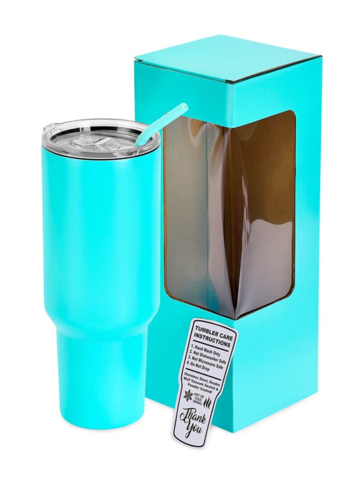 Powder-Coated 40oz Tumbler – Vacuum-Insulated & UV DTF Ready