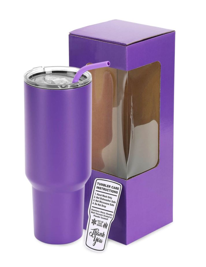 Powder-Coated 40oz Tumbler – Vacuum-Insulated & UV DTF Ready