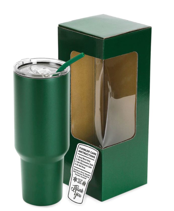 Powder-Coated 40oz Tumbler – Vacuum-Insulated & UV DTF Ready
