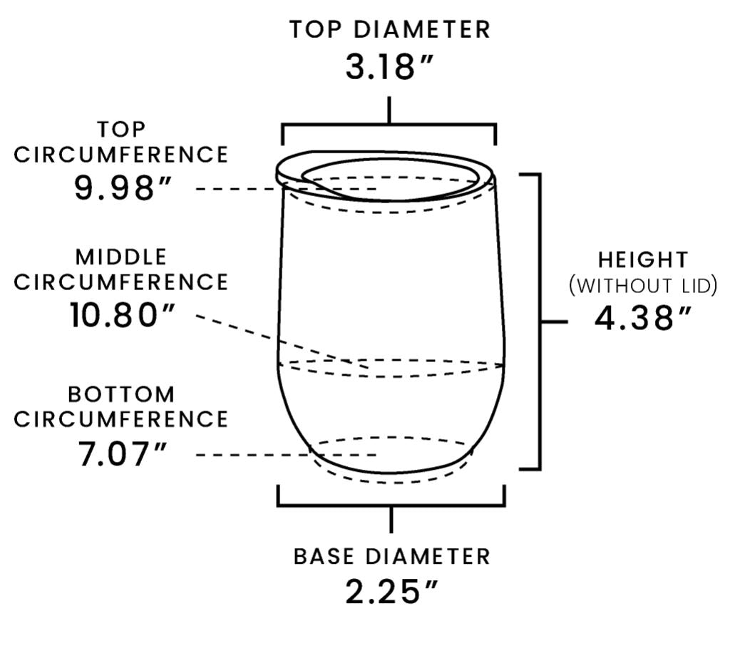 Powder-Coated 12oz Wine Tumbler – Vacuum-Insulated & UV DTF Ready