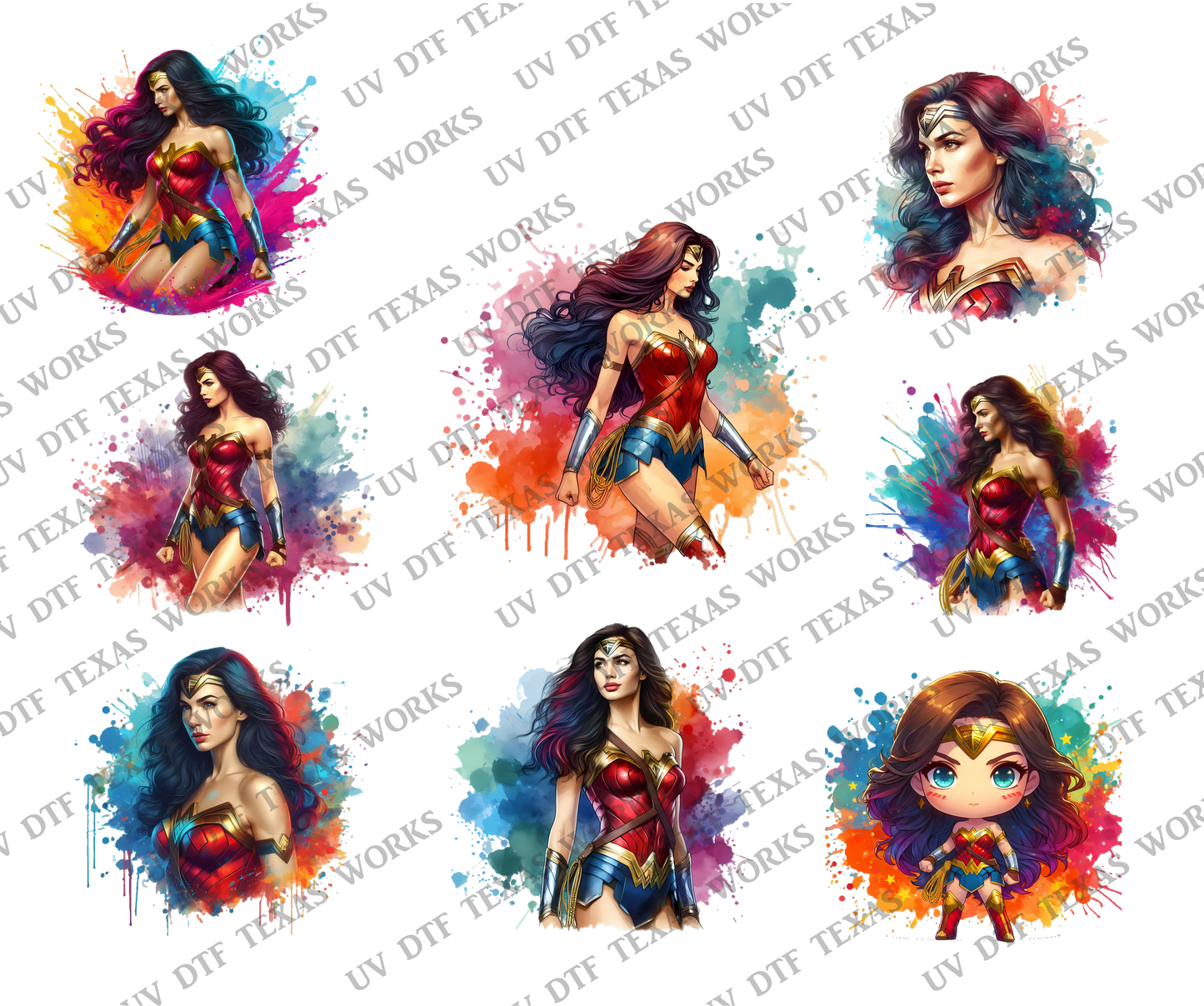 INDIVIDUAL Hero pack 3D decals 10in W x 12in H