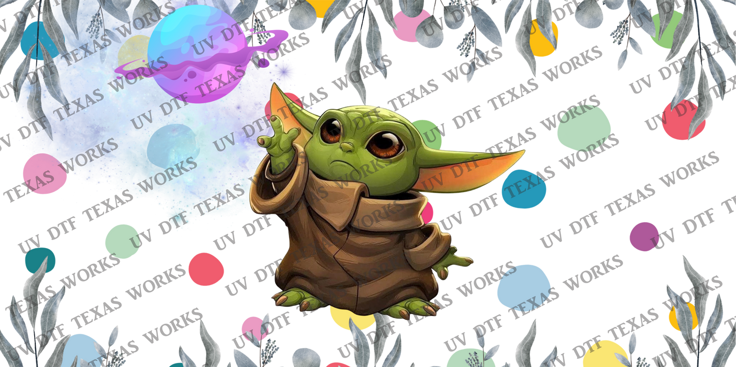 Baby Yoda Libby Cup 3D Decals 9.5 in W x 4.75 in H (3 Pack)