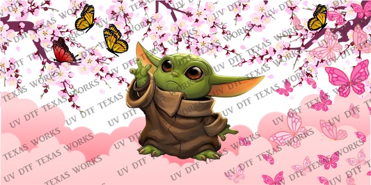 Baby Yoda Libby Cup 3D Decals 9.5 in W x 4.75 in H (3 Pack)