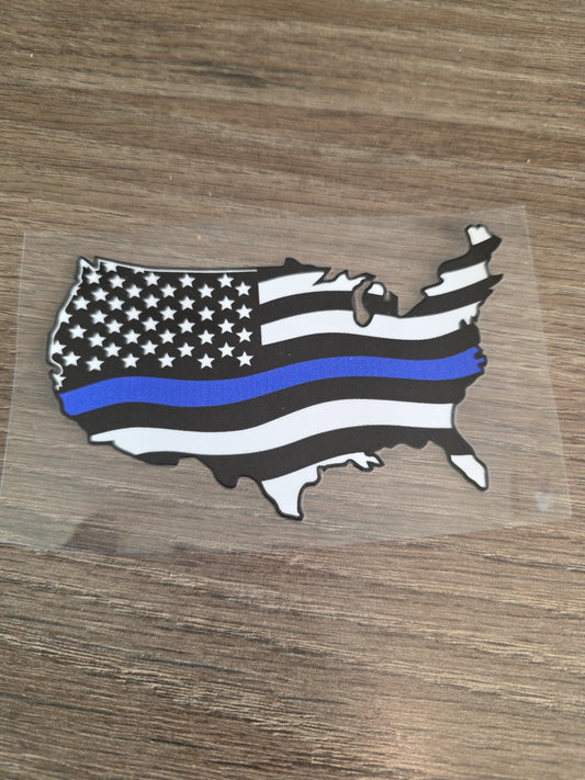 American Flag United States Silloutte UV DTF Decal Sticker