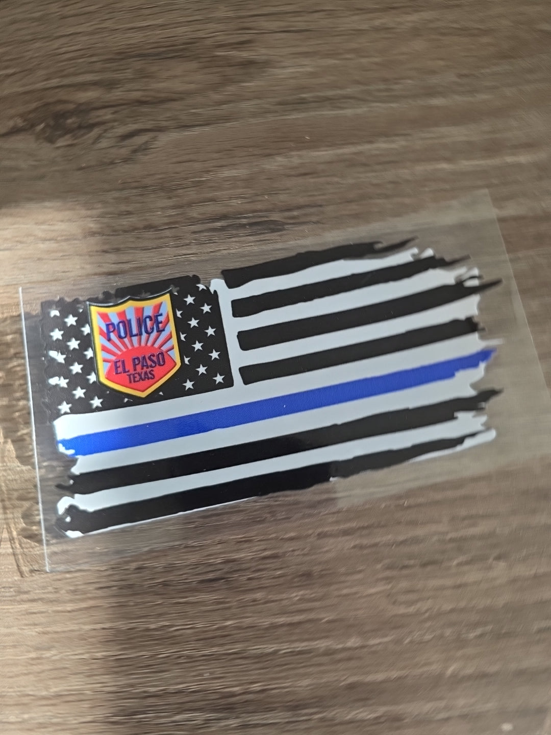 American Flag Badge EPPD UV DTF Decal Sticker