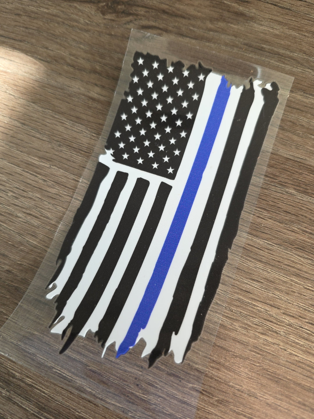 American Flag Distressed Vertical UV DTF Decal Sticker