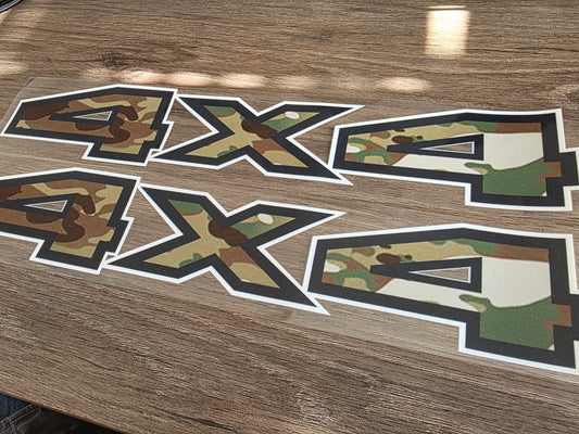 2pc 2015–2016 Ford F-150/F-250/F-350 4x4 Bed Decals – UV DTF Replacement Set