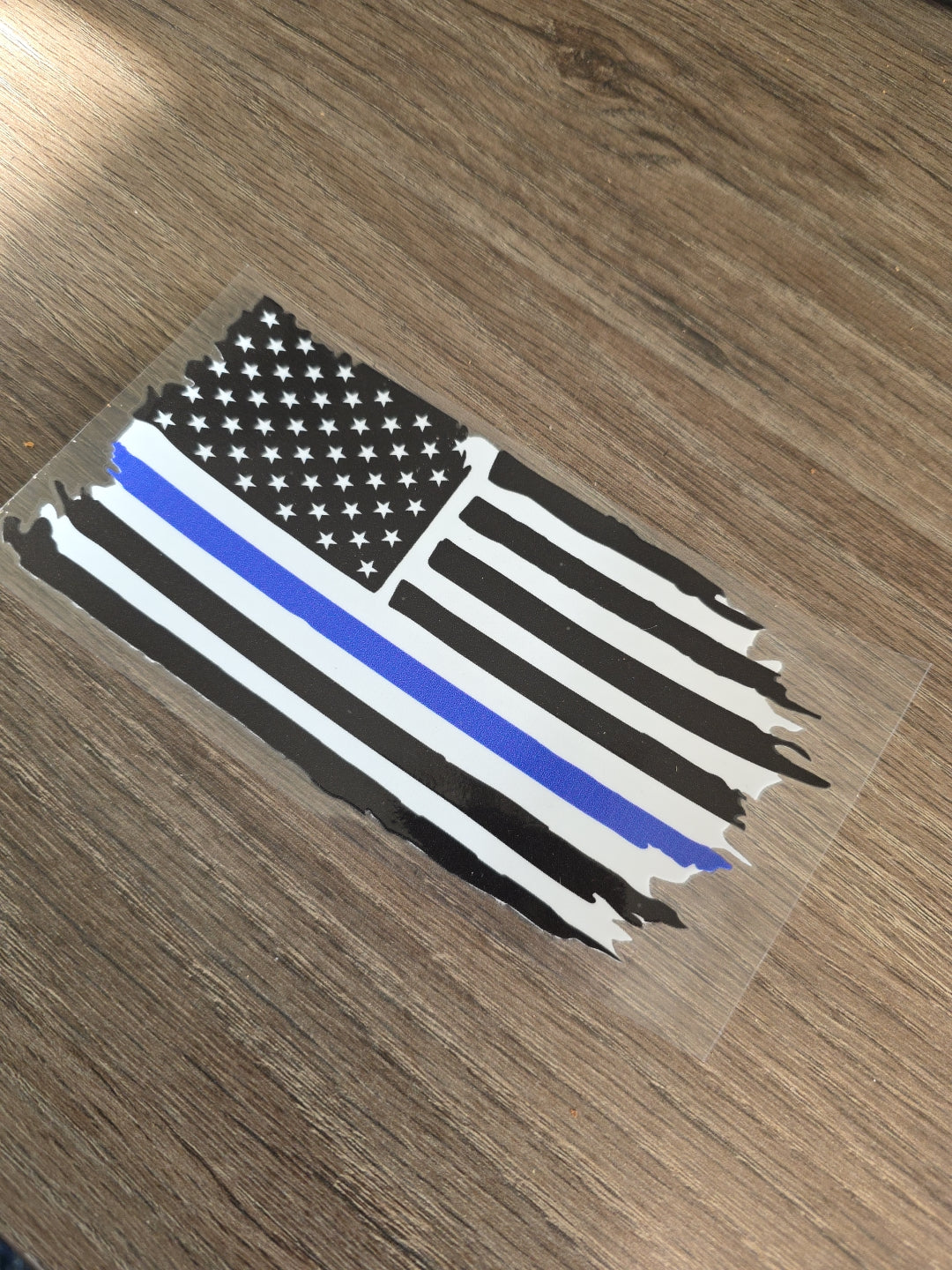 American Flag Distressed Horizontal UV DTF Decal Sticker
