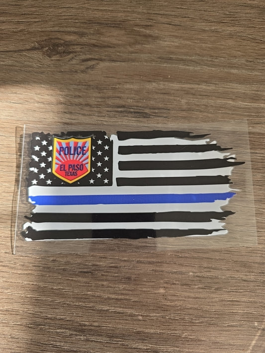 American Flag Badge EPPD UV DTF Decal Sticker