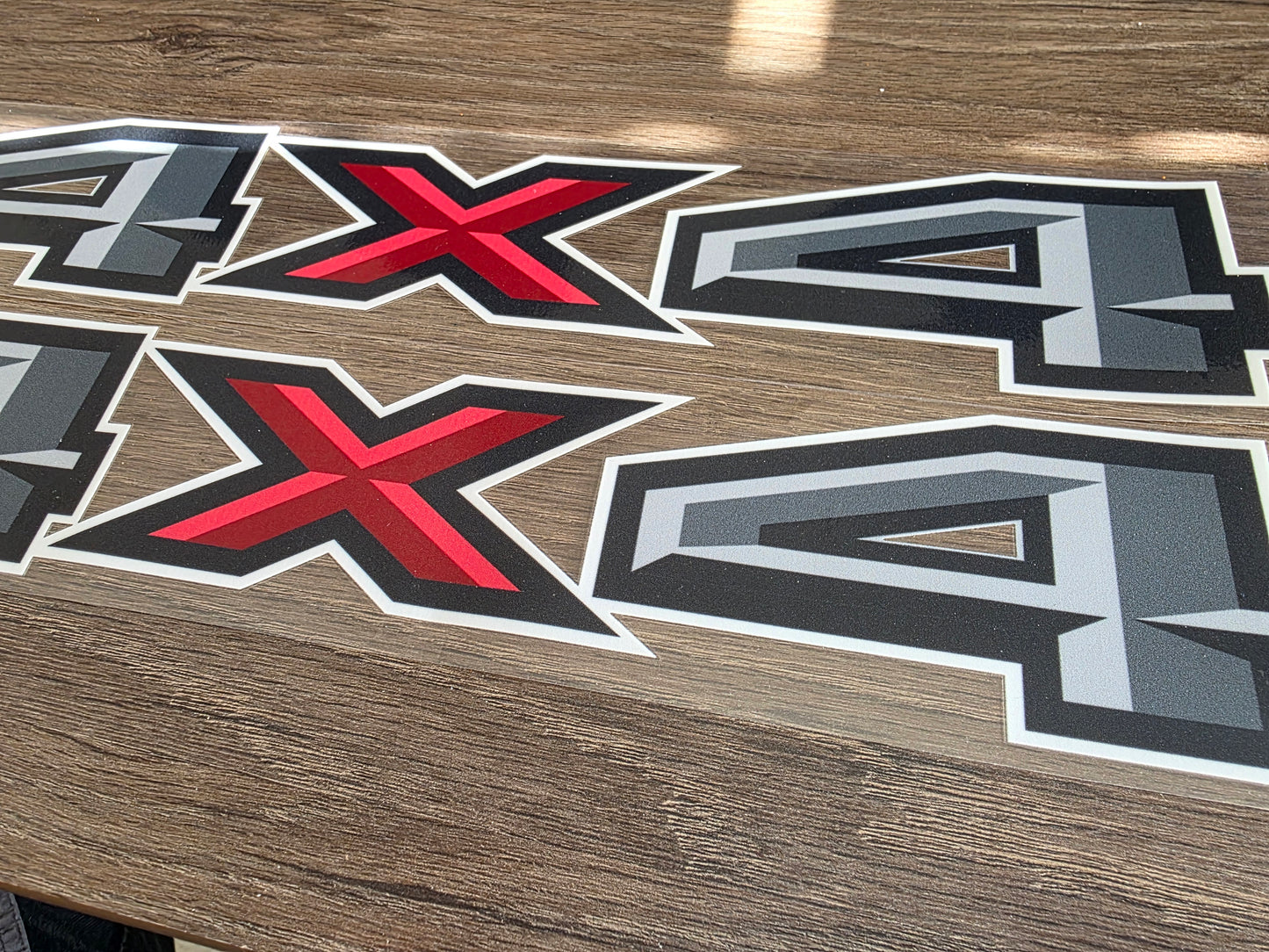 2pc 2015–2016 Ford F-150/F-250/F-350 4x4 Bed Decals – UV DTF Replacement Set