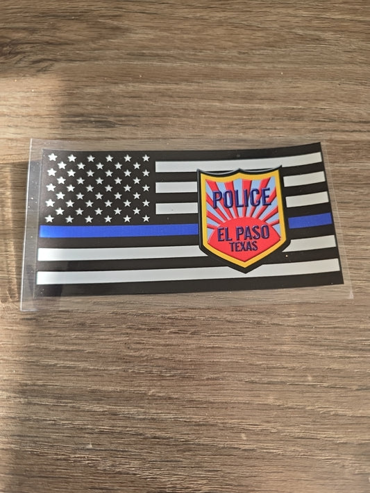 American Flag Badge EPPD UV DTF Decal Sticker