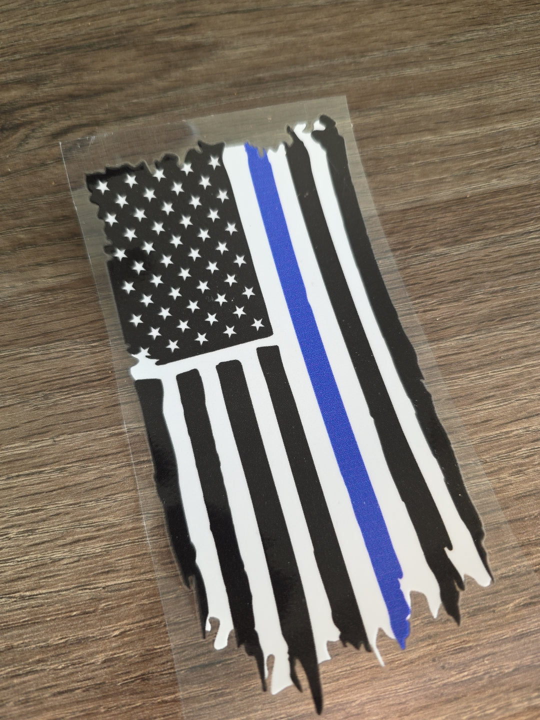 American Flag Distressed Vertical UV DTF Decal Sticker