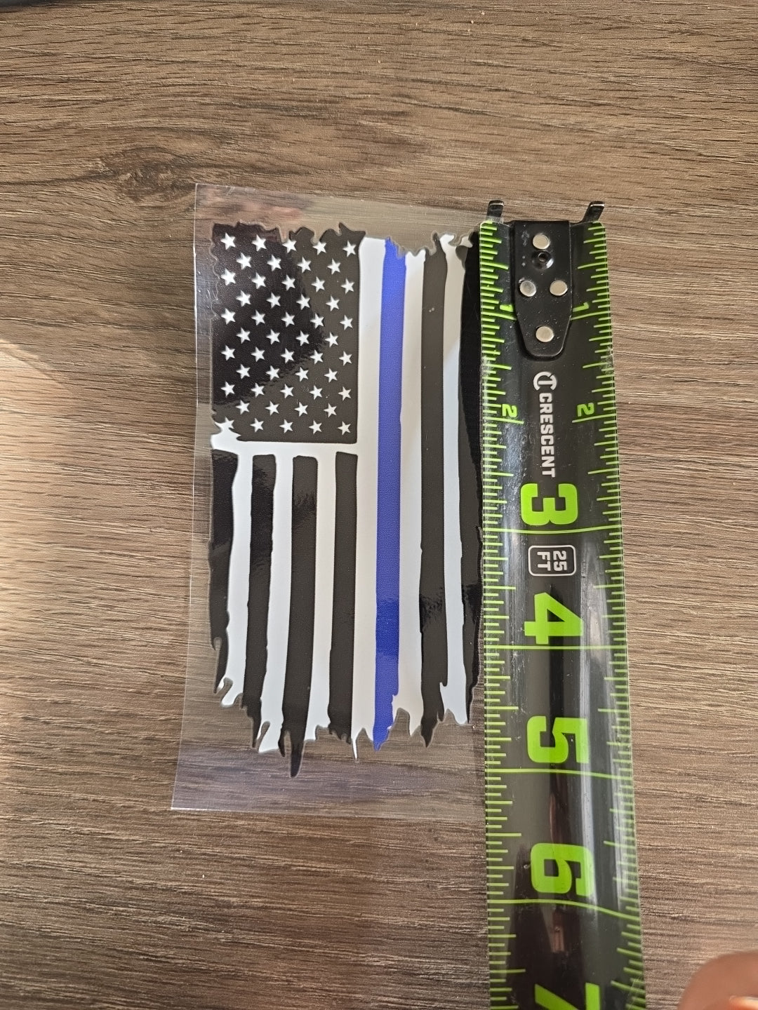 American Flag Distressed Vertical UV DTF Decal Sticker